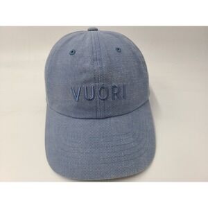 Vuori Yupoong Strapback Adjustable Hat Cap Cotton Casual Athletic Men Women Blue